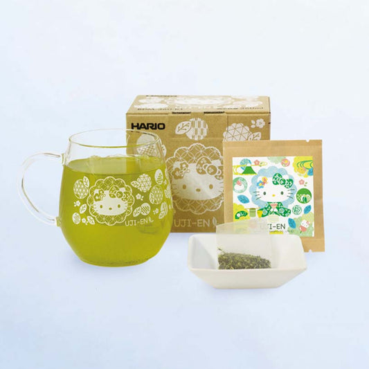 【ハローキティ× 宇治園】ラウンドマグ (360ml) ＋ 煎茶ティーバッグ (1p) セット