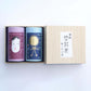 【深蒸し煎茶】小佳女 “おかめ” 進物缶入り (150g)・【かぶせ茶】田芽供 “でんがく” 進物缶入り (120g)