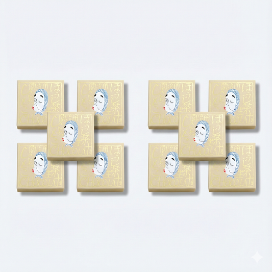 大人の義理チョコ お配りセット（10個入）〈ほうじ茶生ショコラ 火男〉